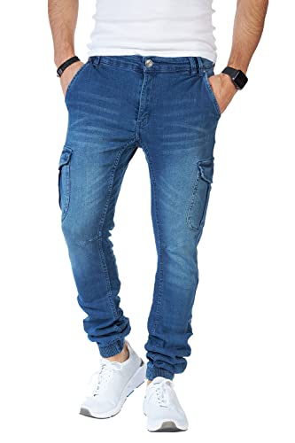 Styleko 8013 Herren Cargohose Männer Cargohose Herren Chino Hose Slim fit Cargohose Freizeithose Jeans Cargohose Destroyed Jeans (as3, Numeric, Numeric_29, Regular, Regular, B-Dark Blue, 34, Regulär) von Styleko
