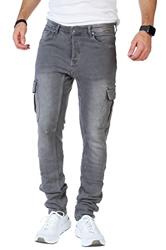 Styleko 8013 Herren Cargohose Männer Cargohose Herren Chino Hose Slim fit Cargohose Freizeithose Jeans Cargohose Destroyed Jeans (as3, Numeric, Numeric_29, Regular, Regular, C-Light Grey, 32, Regulär) von Styleko