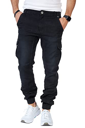 Styleko 8014 Herren Cargohose Männer Cargohose Herren Chino Hose Slim fit Cargohose Freizeithose Jeans Cargohose Destroyed Jeans… (as3, Numeric, Numeric_29, Regular, Tall, A-Black, 38, Regulär) von Styleko
