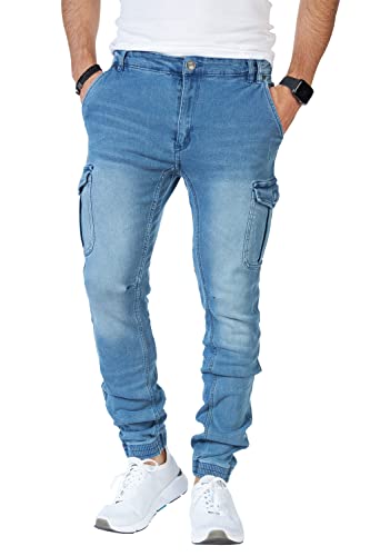 Styleko 8014 Herren Cargohose Männer Cargohose Herren Chino Hose Slim fit Cargohose Freizeithose Jeans Cargohose Destroyed Jeans… (as3, Numeric, Numeric_29, Regular, Tall, A-Light Blue, 30, Regulär) von Styleko