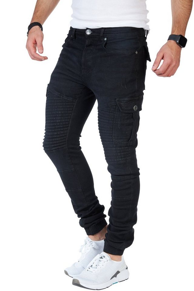 Styleko Cargohose 8014 Herren Cargohose Cargo Jeans Hose für Männer Jungen Regular Denim von Styleko