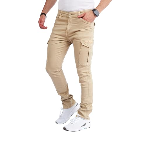 Styleko SS8002 Cargohose Herren Cargohose aus Baumwolle Outdoorhose männer verwaschen Cargohose Chino Hose Sporthose Freizeithose treckking Casual Hose von Styleko