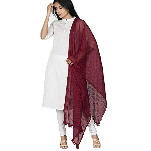 Stylesindia Damen Dupatta-Schal, Baumwolle, einfarbig, Kastanienbraun Stylesindia Damen Dupatta-Schal, Baumwolle, einfarbig, Kastanienbraun von Stylesindia