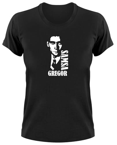 Gregor Samsa Franz Kafka T-Shirt, Verwandlung Ungeziefer Insekt Käfer, XXL, Damen Schwarz von STYLETEX23