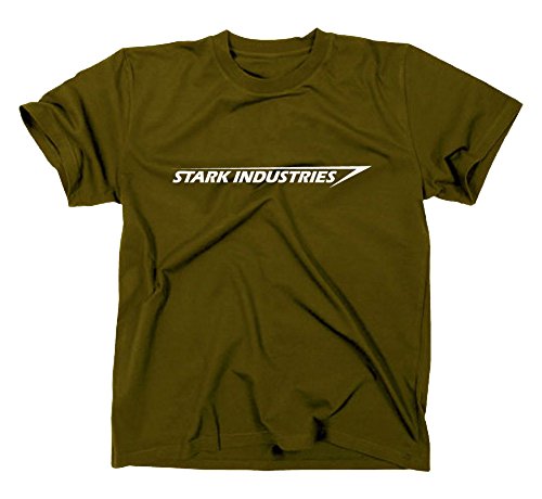 Stark Industries Logo T-Shirt, Iron Man, L, Oliv von Styletex23