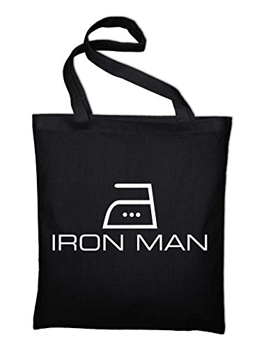 STYLETEX23 Iron Man Fun Jutebeutel Baumwolltasche, schwarz von STYLETEX23
