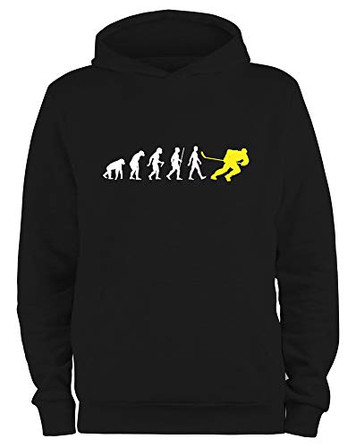 Styletex23 Kapuzenpullover Eishockey Fun Evolution of Man, schwarz M von Styletex23