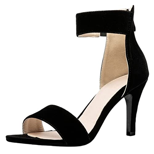 StyliShoes Damen Fashion Sommer Sandalen mit Absatz (Schwarz, 45 EU) von StyliShoes