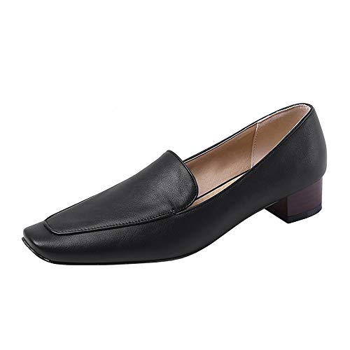 StyliShoes Damen Klassischer Pumps Fashion Blockabsatz Schuhe (Schwarz, 40 EU) von StyliShoes