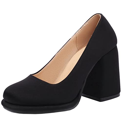 StyliShoes Damen Super High Heel und Slip-on Pumps mit Plateau (Schwarz,37) von StyliShoes