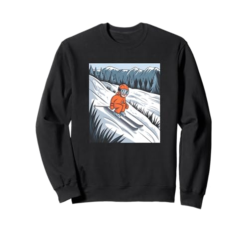 Skifahren Kinder Motiv Sweatshirt von Stylischer Kinder Skifahrer