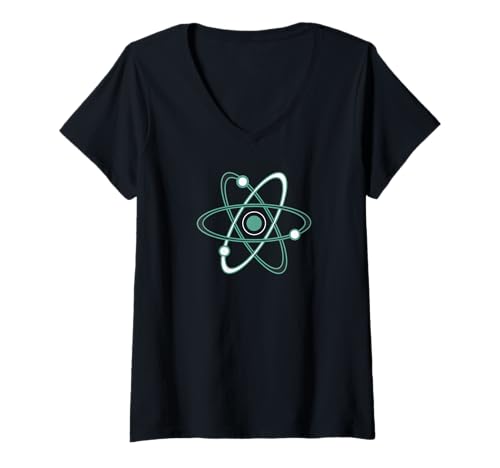 Damen Atomzeitalter der Mitte des Jahrhunderts T-Shirt mit V-Ausschnitt Damen Atomzeitalter der Mitte des Jahrhunderts T-Shirt mit V-Ausschnitt von Stylish Designs