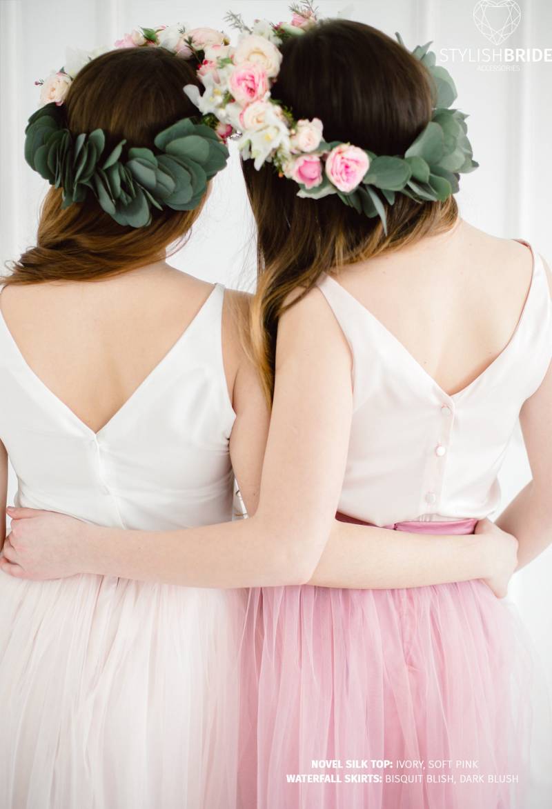Handgefertigte Seidensatin Brautjungfer Top Cami Bluse Mit Knöpfen Zurück von StylishBrideAtelier