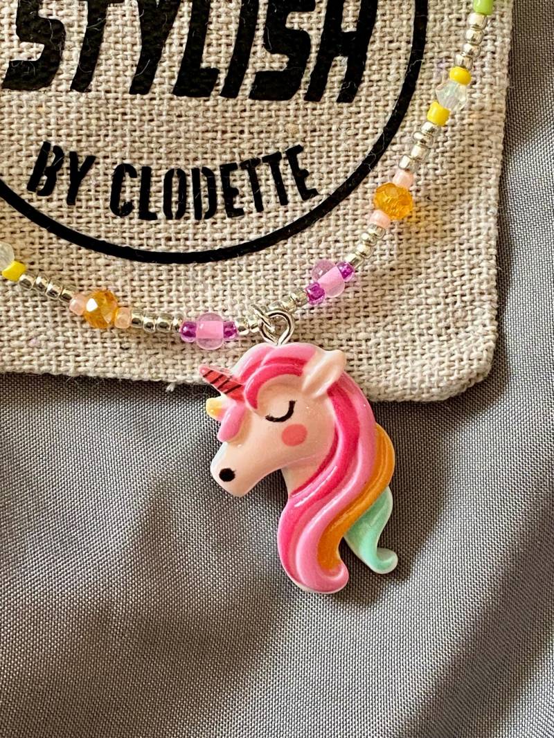 Kinderkette Einhorn Kette Für Kinder Einhornkette Bunte Perlenkette Pink Rosa Kinderkette Einhorn Kette Für Kinder Einhornkette Bunte Perlenkette Pink Rosa von StylishByClodette