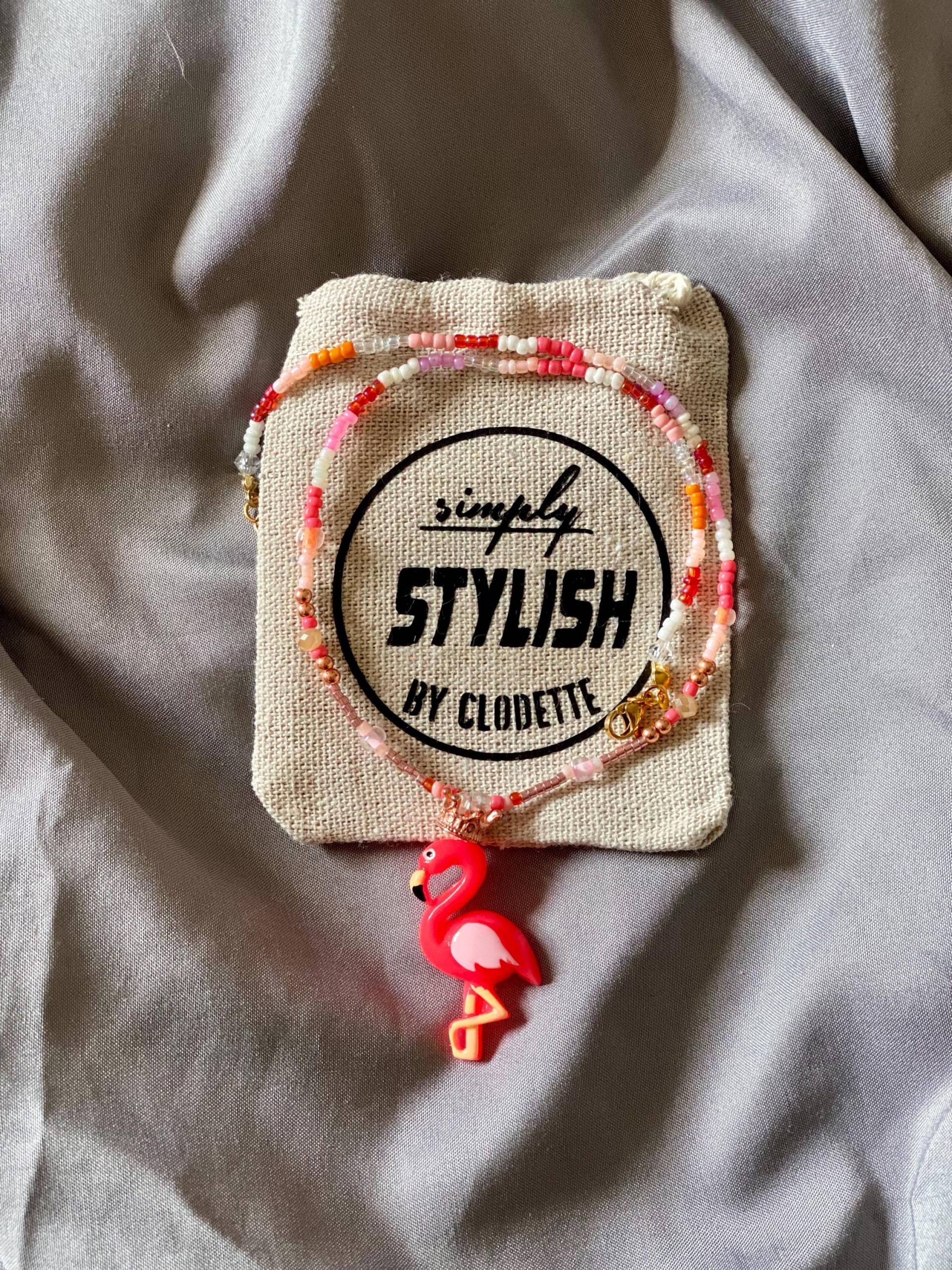 Kinderkette Flamingo Kette Für Kinder Mit Anhänger Bunte Perlenkette Krone Orange Pink Rosa Gold Glitzer Kinderkette Flamingo Kette Für Kinder Mit Anhänger Bunte Perlenkette Krone Orange Pink Rosa Gold Glitzer von StylishByClodette