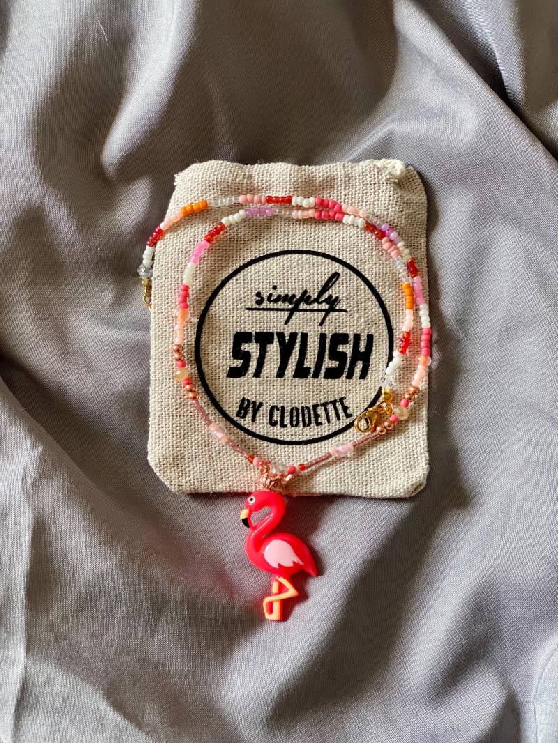 Kinderkette Flamingo Kette Für Kinder Mit Anhänger Bunte Perlenkette Krone Orange Pink Rosa Gold Glitzer Kinderkette Flamingo Kette Für Kinder Mit Anhänger Bunte Perlenkette Krone Orange Pink Rosa Gold Glitzer von StylishByClodette