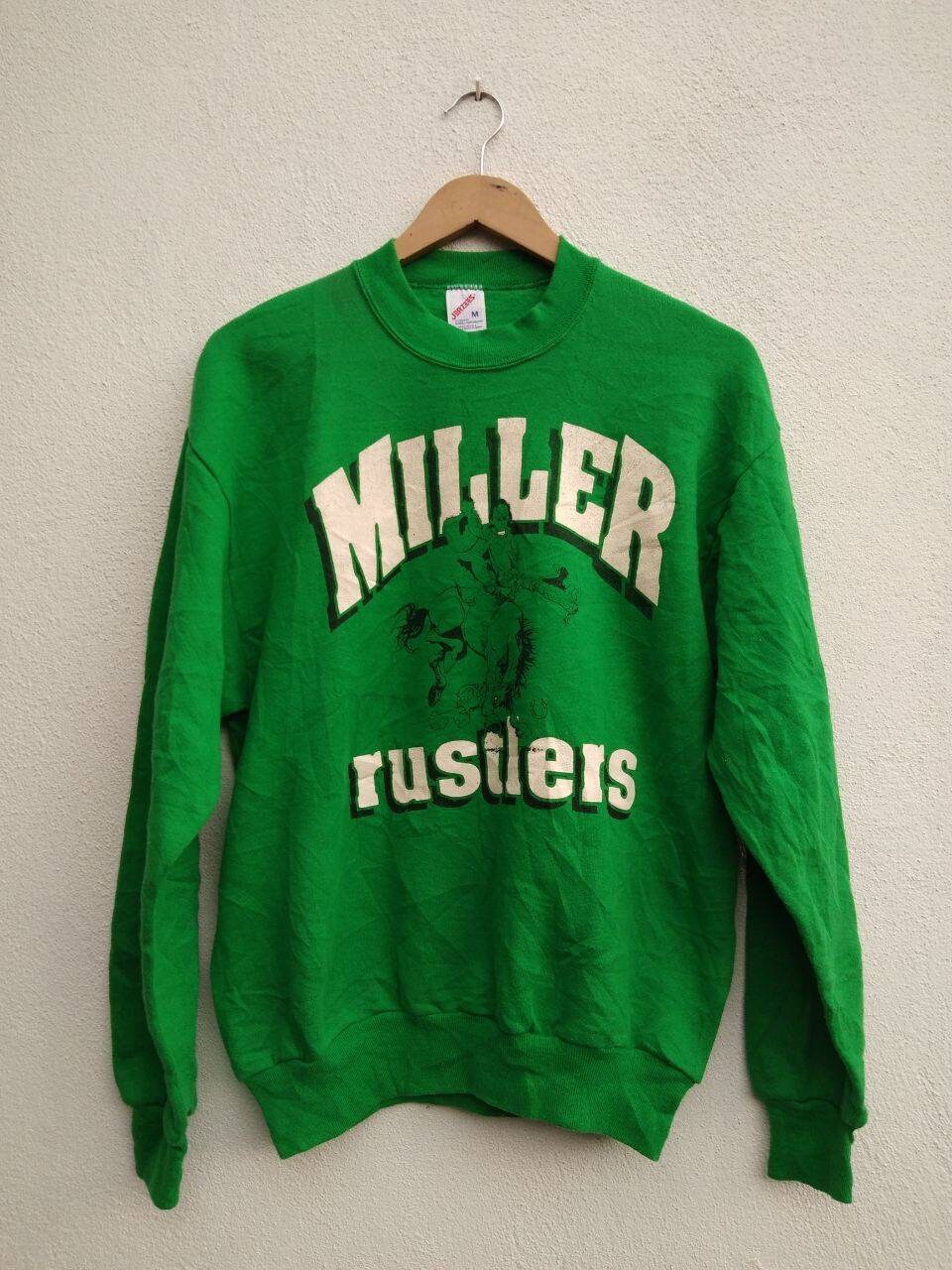 Vintage 80Er Jahre Miller Rustler High School Fußball Basketball Sweatshirt Größe M Vintage 80Er Jahre Miller Rustler High School Fußball Basketball Sweatshirt Größe M von Stylistastore