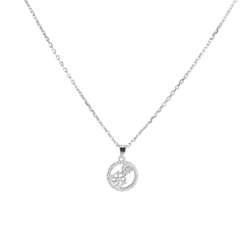 𝐉𝐞𝐰𝐞𝐥𝐫𝐲 Schmuck Sterlingsilber Halskette mit rundem Blumenanhänger für Damen Trendige, Zierliche Halskette aus 925er Silber Hypoallergenes, Minimalistisches Geschenk für Freundin Mutter 𝐉𝐞𝐰𝐞𝐥𝐫𝐲 Schmuck Sterlingsilber Halskette mit rundem Blumenanhänger für Damen Trendige, Zierliche Halskette aus 925er Silber Hypoallergenes, Minimalistisches Geschenk für Freundin Mutter von Stylomira