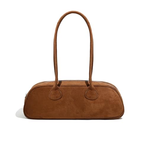 Stylor Damen East West Suede Le Teckel Handtasche, Braun von Stylor