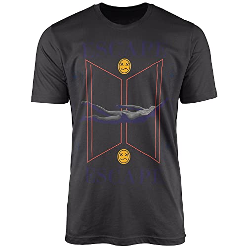 Stylotex Basic T-Shirt Escape Kurzarm Shirt für Herren | Geschenkidee, Farbe:Darkgrey, Größe:XL von Stylotex