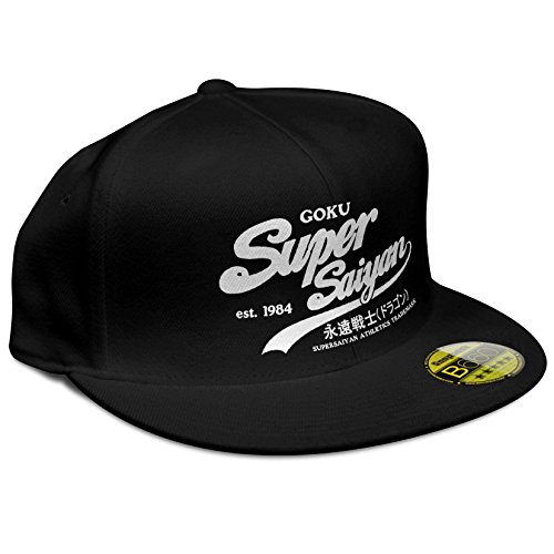 Stylotex® Freizeit Kappe Herren - Männer Flat Cap Goku Super Saiyan - Premium Polyester Mütze Herren - Basecap schwarz mit Spruch Dad Cap - Snapback von Stylotex