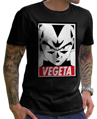 Stylotex Herren T-Shirt Basic Vegeta, Farbe:schwarz, Größe:M von Stylotex