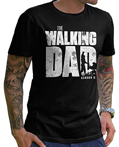 Stylotex Lustiges Herren Männer T-Shirt Basic | The Walking Dad | Geschenk für werdende Papas, Größe:XXL, Farbe:schwarz (4101) von Stylotex