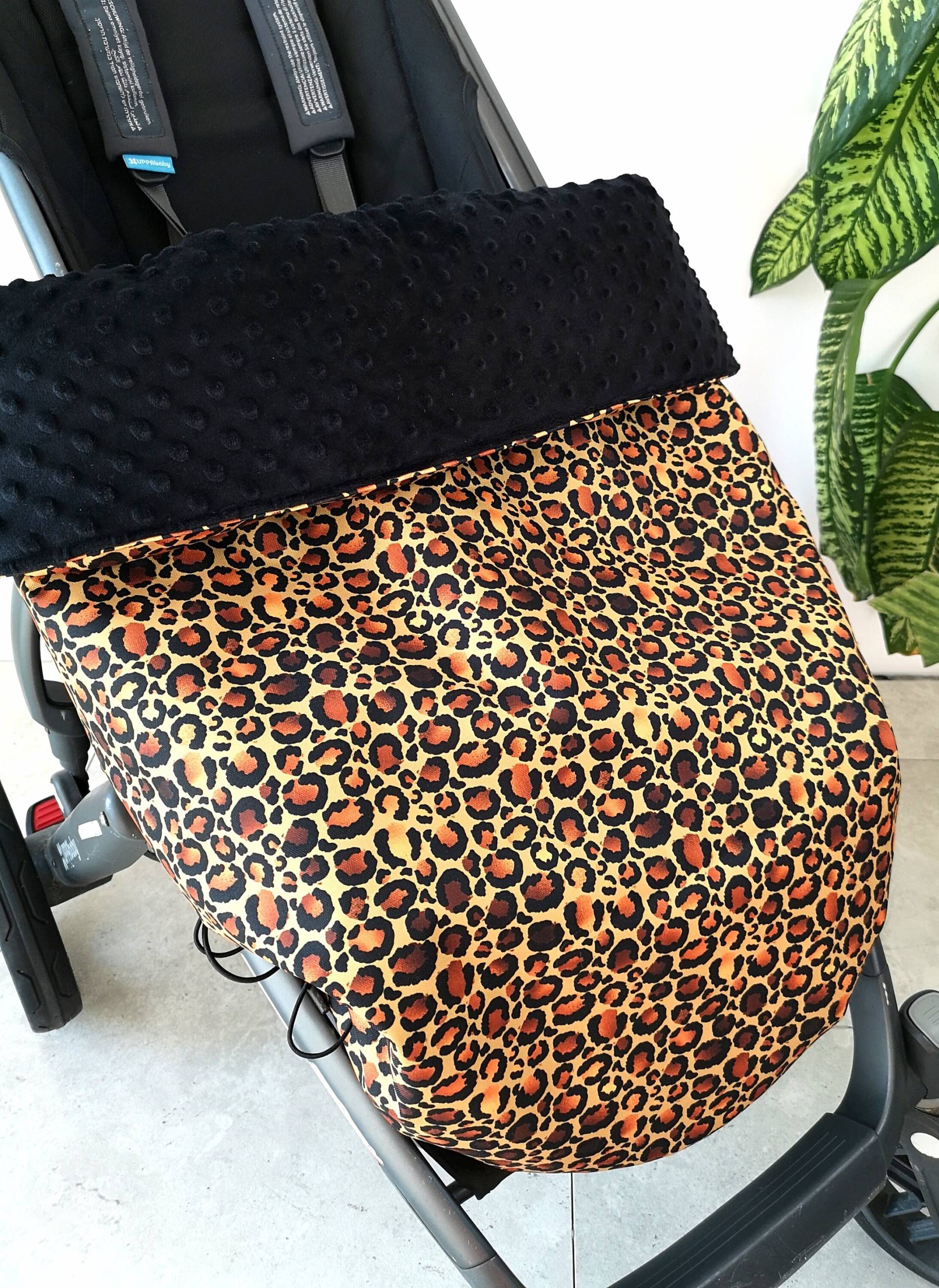 Kinderwagendecke Leopard Custom Wasserdichte Kuscheldecke Für Kinderwagen Uppababy Kristocruz von StylySmily