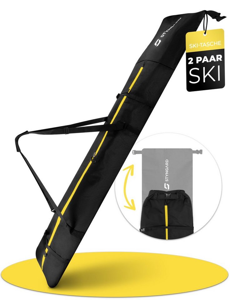 Styngard Skitasche KITZBÜHEL, 2 Paar Ski mit Rolltop [XXL - für 2 x 140 cm bis 200 cm] von Styngard