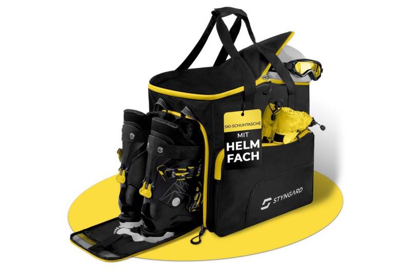 Styngard Skitasche SÖLDEN (mit Rucksackfunktion), Skischuhtasche mit Helmfach und belüftetem Stiefelfach [54 L] von Styngard