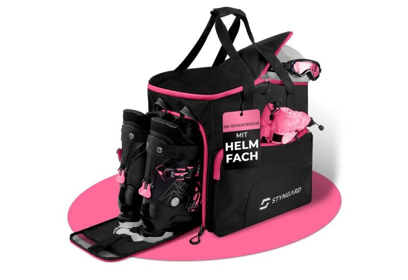 Styngard Skitasche SÖLDEN (mit Rucksackfunktion), Skischuhtasche mit Helmfach und belüftetem Stiefelfach [54 L] von Styngard