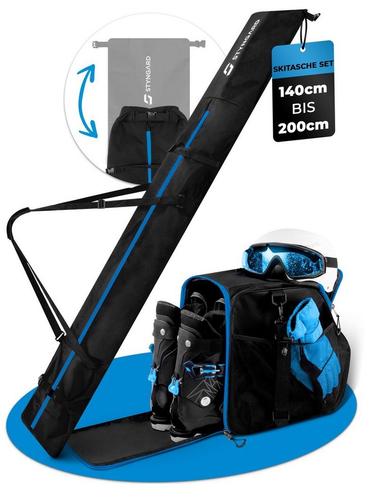 Styngard Skitasche Vancouver (Set Skisack [140 cm bis 200 cm] und Skischuhtasche mit Helmfach [40 L) von Styngard