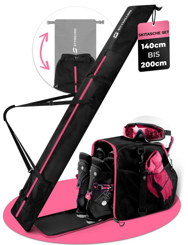 Styngard Skitasche Vancouver (Set Skisack [140 cm bis 200 cm] und Skischuhtasche mit Helmfach [40 L) von Styngard