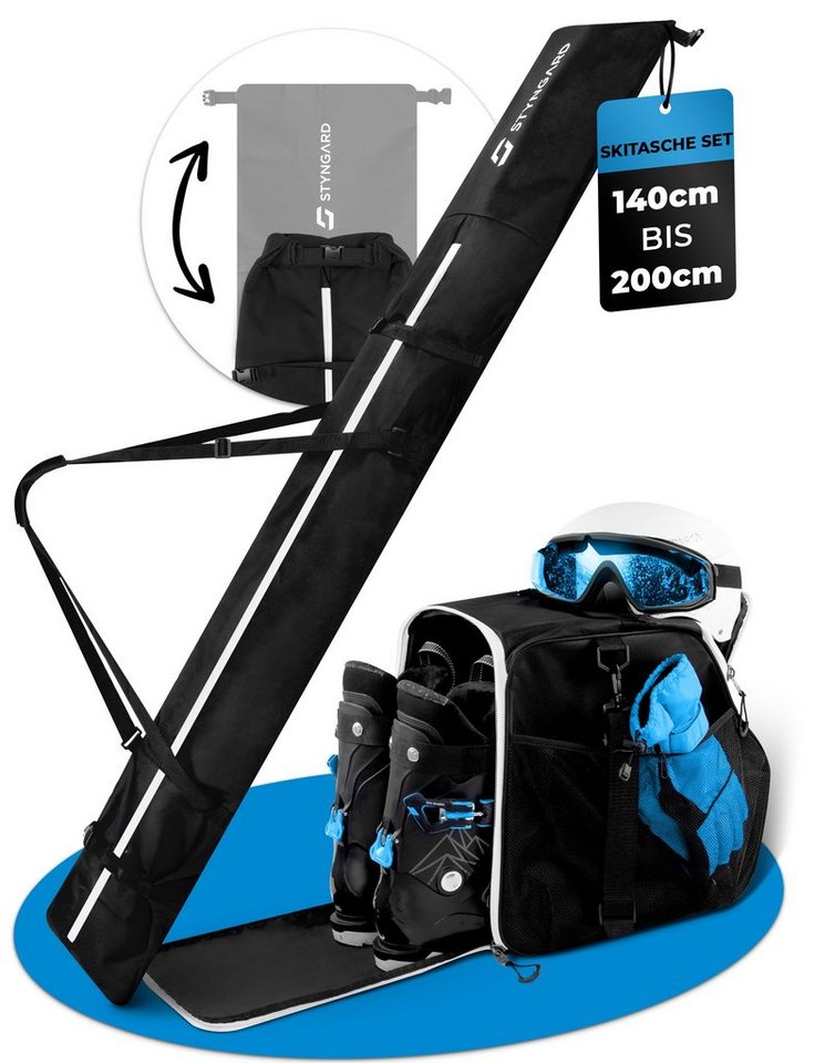 Styngard Skitasche Vancouver (Set Skisack [140 cm bis 200 cm] und Skischuhtasche mit Helmfach [40 L) von Styngard