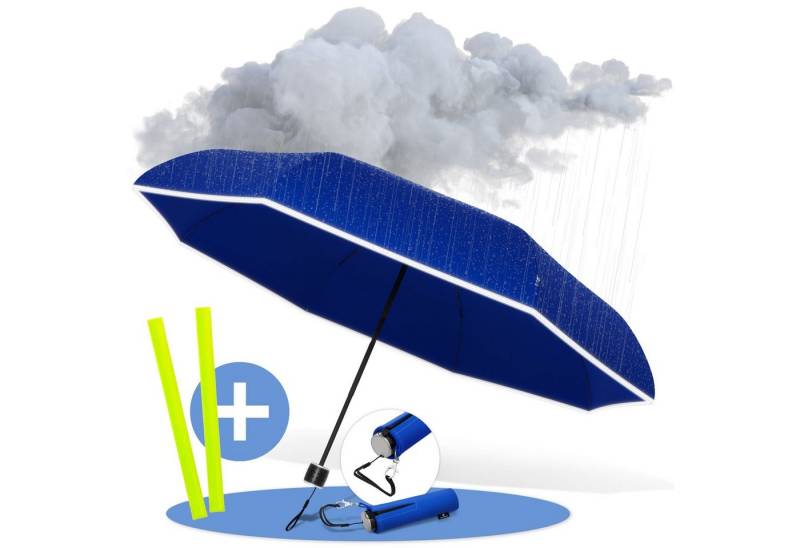 Styngard Taschenregenschirm Stockholm, Kinderregenschirm mit Reflektoren und Klatschband von Styngard