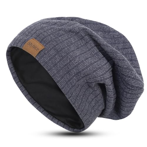 Stynice Slouch Beanie Mütze Herren Winter - Leichte Atmungsaktiv Wintermütze für Herren Damen - Dünn Mütze aus Jersey Baumwolle mit Elasthan-Anteil, Einheitsgröße von Stynice