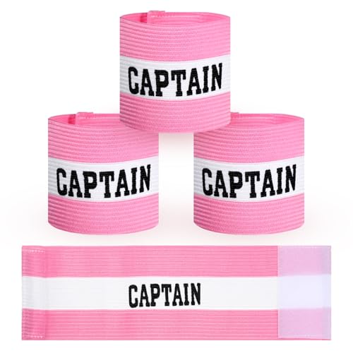 3 Stück Kapitänsbinde Kinder, 9 X 29 CM Fußball Kapitänsbinde Verstellbare Kapitänsbinde Kinder Fussball, Rosa Spielführerbinde Elastic Kapitänsbinde Fussball Für Fußball Rugby Hockey Sportarten von Styquenzer