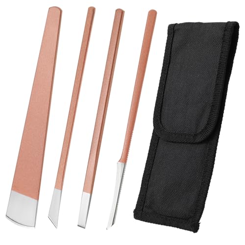 4 Stück Pediküre Set, Eingewachsene Zehennägel Fußpflege Set Professionell Edelstahl Pediküre Messer Eingewachsene und Nagelfeile Nagelhautentferner Fußpflege Instrumente mit Aufbewahrungstasche von Styquenzer