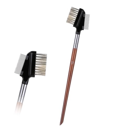 Augenbrauen Bürste, Brow Brushes Spoolies for Eyebrows Tragbarer Wimpernkamm Wiederverwendbarer Augenbrauenbürste Doppelkamm Doppelkopf Professionelle Augen Make up Werkzeuge für Frauen Mädchen von Styquenzer