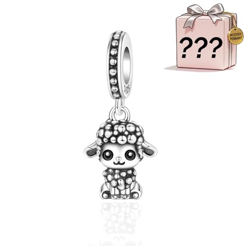 Su-Carata Süßes sitzendes Schaf, baumelnder Charm, 925er-Sterlingsilber, Anhänger für Pandora-Armbänder und Halsketten, zufällige Überraschung Su-Carata Süßes sitzendes Schaf, baumelnder Charm, 925er-Sterlingsilber, Anhänger für Pandora-Armbänder und Halsketten, zufällige Überraschung von Su-Carata