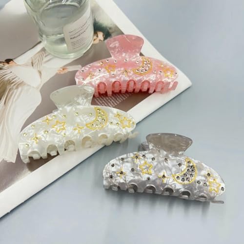 SuChengSS Haarklammern 2 Stücke Frühlings- Und Sommerzubehör Clip Acrylhaarzubehör Mädchen Haarnadel-weiß von SuChengSS