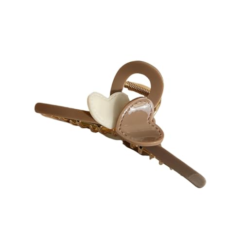 SuChengSS Haarklammern 2 Stücke Haarzubehör Federhaarklammern Rücken Aus Kopfclip Girls Clip Hair Accessoires-kaffeefarbe von SuChengSS