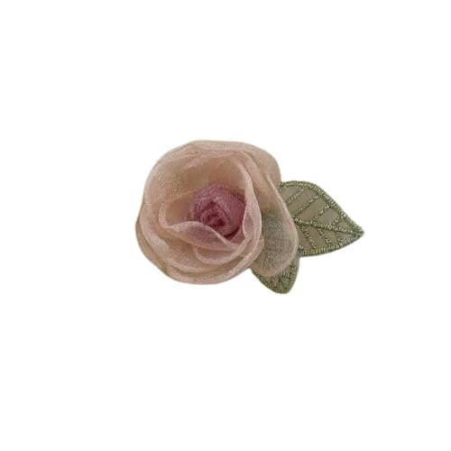 SuChengSS Haarklammern 2 Stücke Rose Blume Haarnadel Frauen Haarnadelhaarzubehör Seitenclip Mesh Clip Clip-01 von SuChengSS