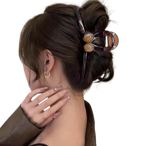 SuChengSS Haarklammern Herzförmige Große Haarclip Für Frauen Mit Dickem Haar Am Hinterkopf-braun von SuChengSS
