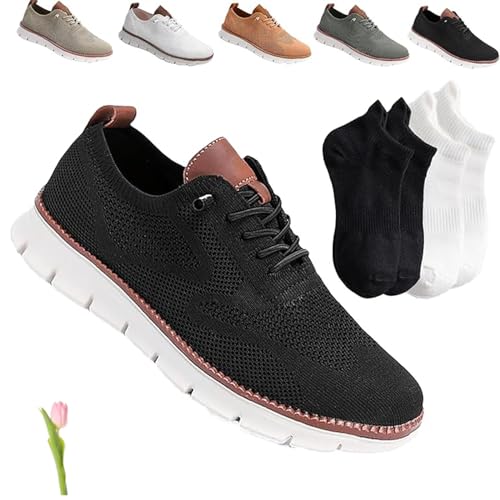 Urban Shoes for Men, Urban Ultra Comfortable Shoes,Sports and Leisure Breathable Men's Shoes, Men's Hollow Mesh Shoes, Schwarz , 42 2/3 EU von SuGJun