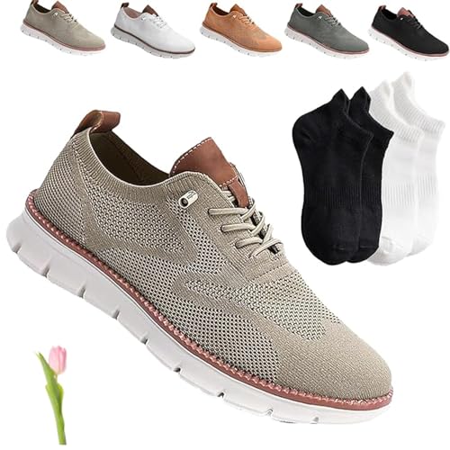 Urban Shoes for Men, Urban Ultra Comfortable Shoes,Sports and Leisure Breathable Men's Shoes, Men's Hollow Mesh Shoes, braun, 44 EU von SuGJun