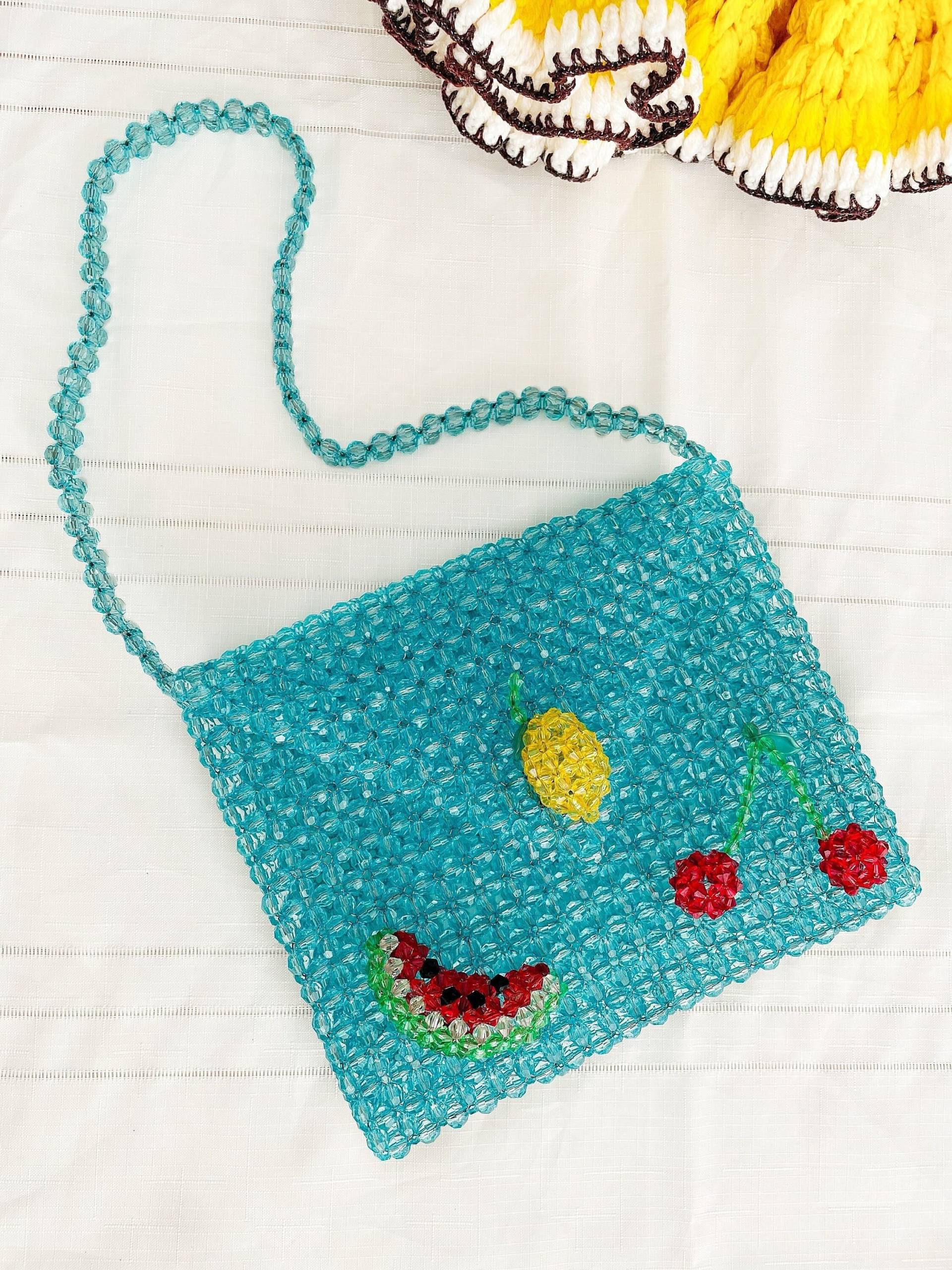 3D Früchte, Wassermelone, Kirsche, Zitronen Perlentasche, Frauen Handgemachte Geschenktasche, Damen Handtasche von SuLepas