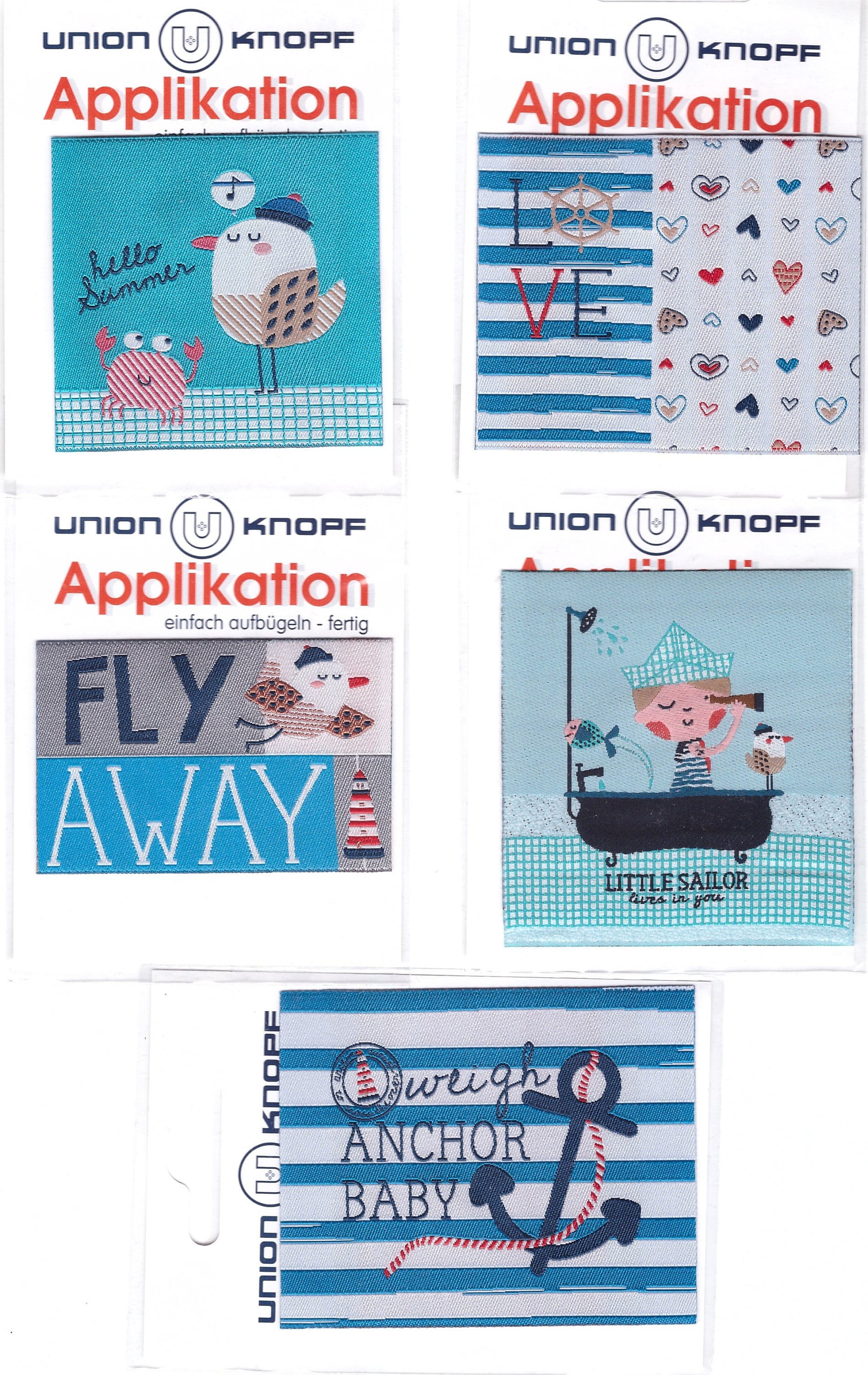 Applikation Maritime 5Er Set Ca. 6, 5 X cm Applikation Maritime 5Er Set Ca. 6, 5 X cm von SuMaTex