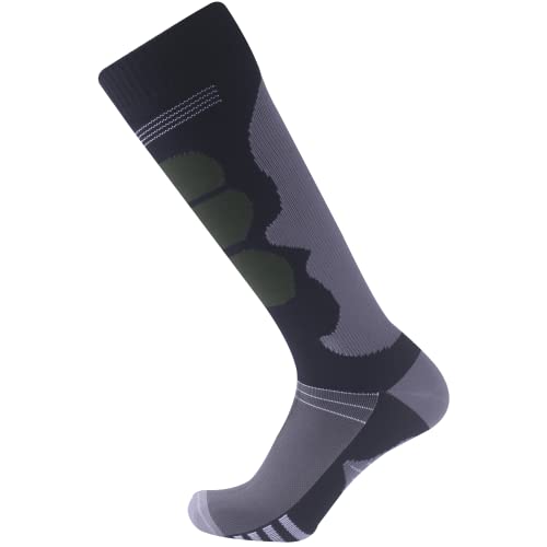 SuMade Wasserdichte Socken, Herren Damen Kniehohe Wandersocken Kajaksocken 1 Paar, Grau/Grün, Medium von SuMade