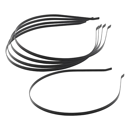 5 Stück Damen Edelstahl Stirnbänder 5mm Schwarz von Suammiitstrieadea